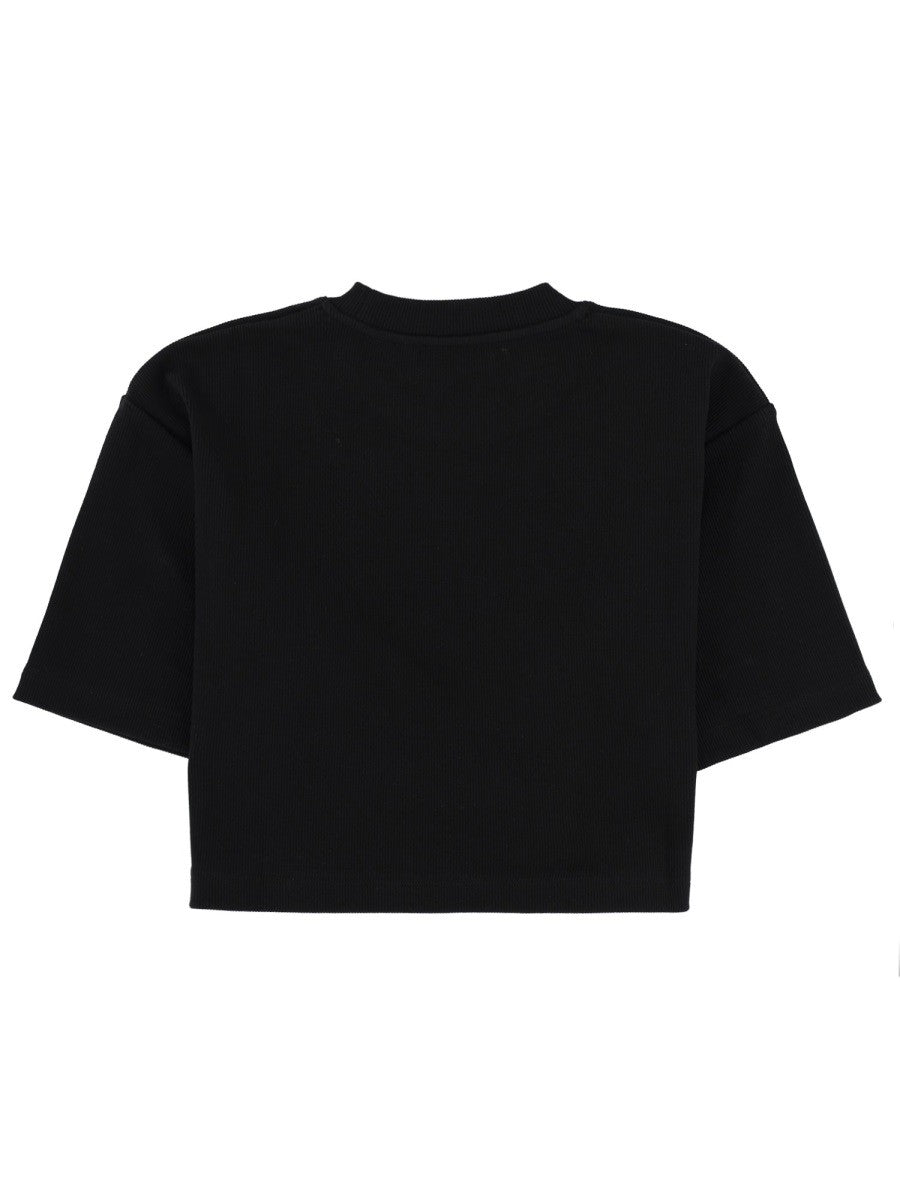 Off-White Women's Cropped Shirt Black, view 3