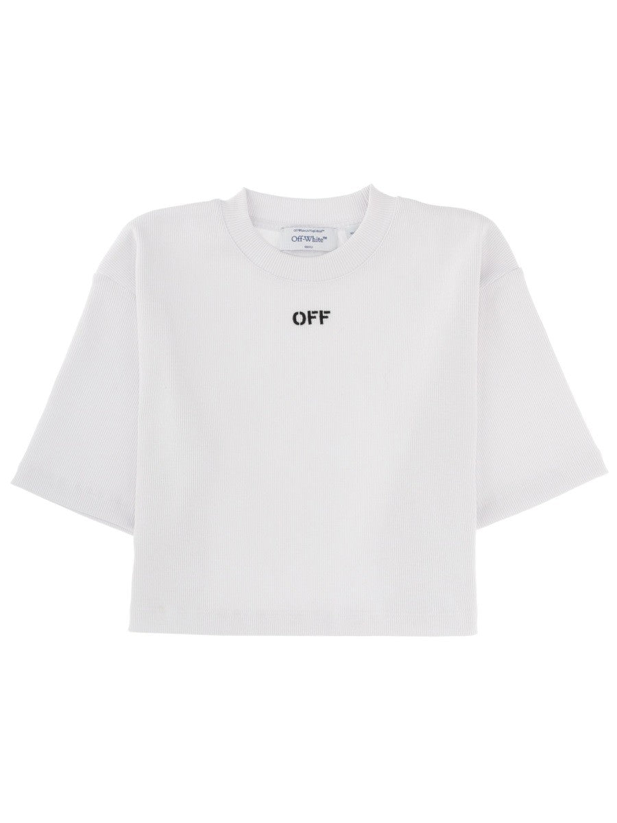 Off-White Women's Cropped Shirt White