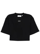 Off-White Women's Cropped Shirt Black