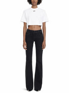 Off-White Women's Cropped Shirt White, view 2