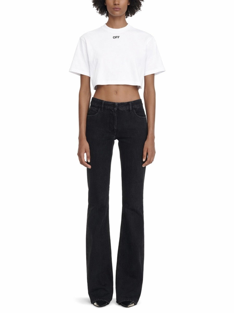 Off-White Women's Cropped Shirt White