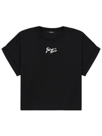 Balmain Women's Cropped Shirt Black