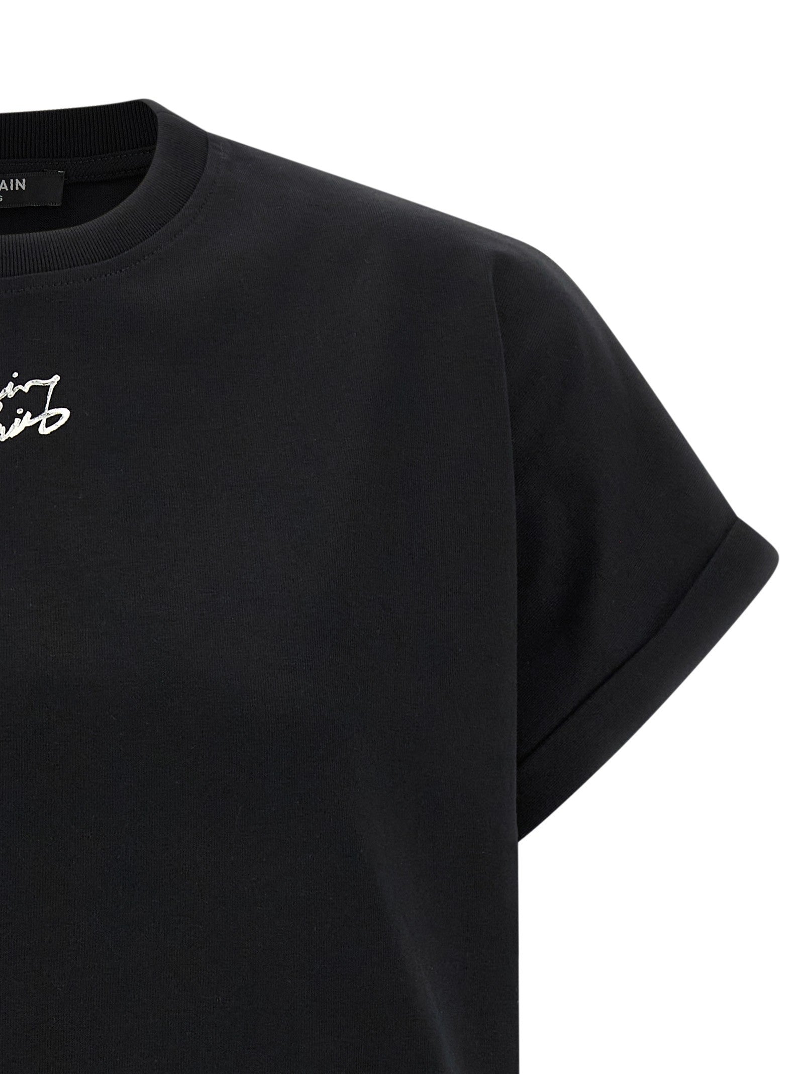 Balmain Cropped Shirt Black