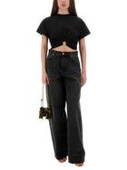 Rabanne Women's Shirt Cropped Black, view 2