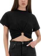 Rabanne Women's Shirt Cropped Black, view 3