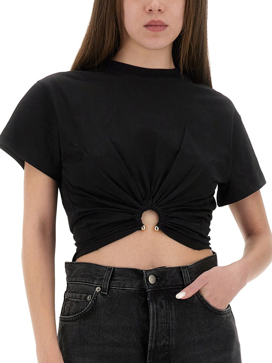Rabanne Women's Shirt Cropped Black, view 3