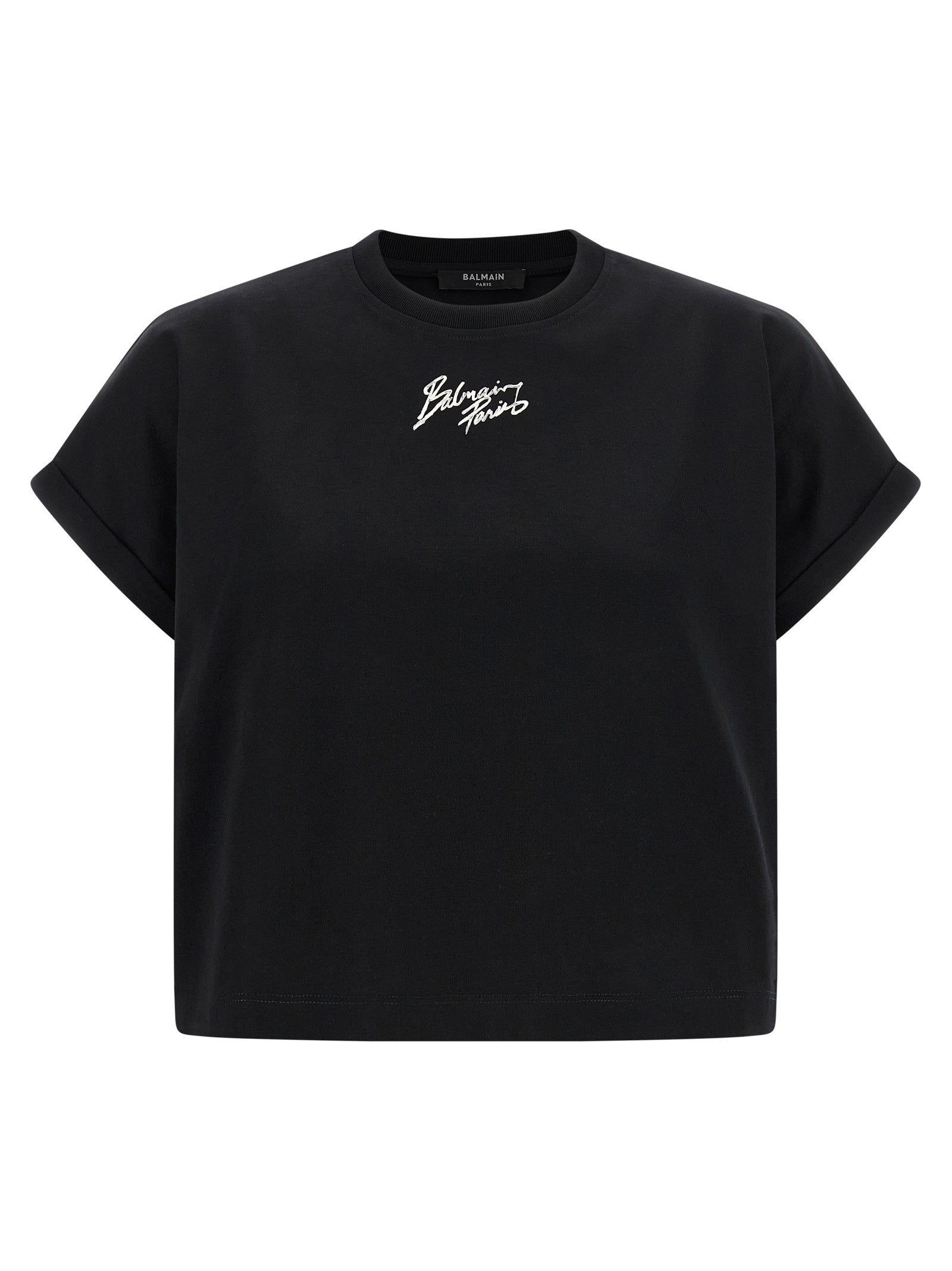 Balmain Cropped Shirt Black