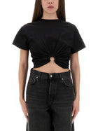 Rabanne Women's Shirt Cropped Black