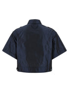 PRADA Cropped Taffeta Shirt Blue, view 2