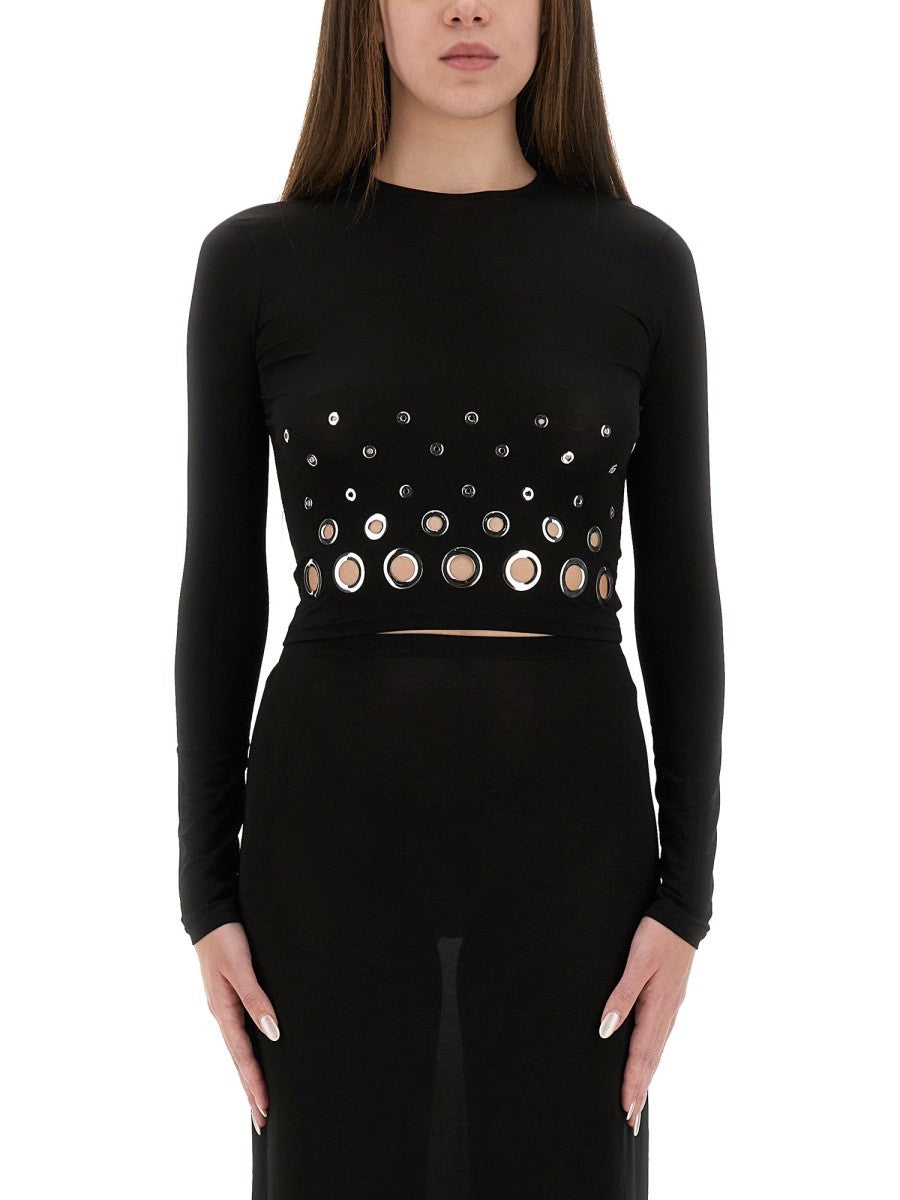 Rabanne Women's Cropped Top Black