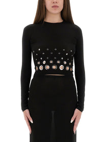 Rabanne Women's Cropped Top Black