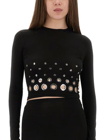 Rabanne Women's Cropped Top Black