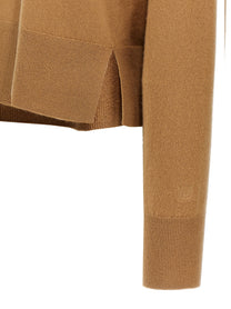 Toteme Cropped Turtleneck Turtleneck Sweater Beige, view 4