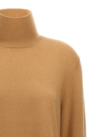 Toteme Cropped Turtleneck Turtleneck Sweater Beige, view 3