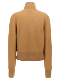 Toteme Cropped Turtleneck Turtleneck Sweater Beige, view 2