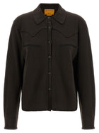 Guest In Residence Cropped Western Shirt Brown