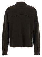 Guest In Residence Cropped Western Shirt Brown, view 2