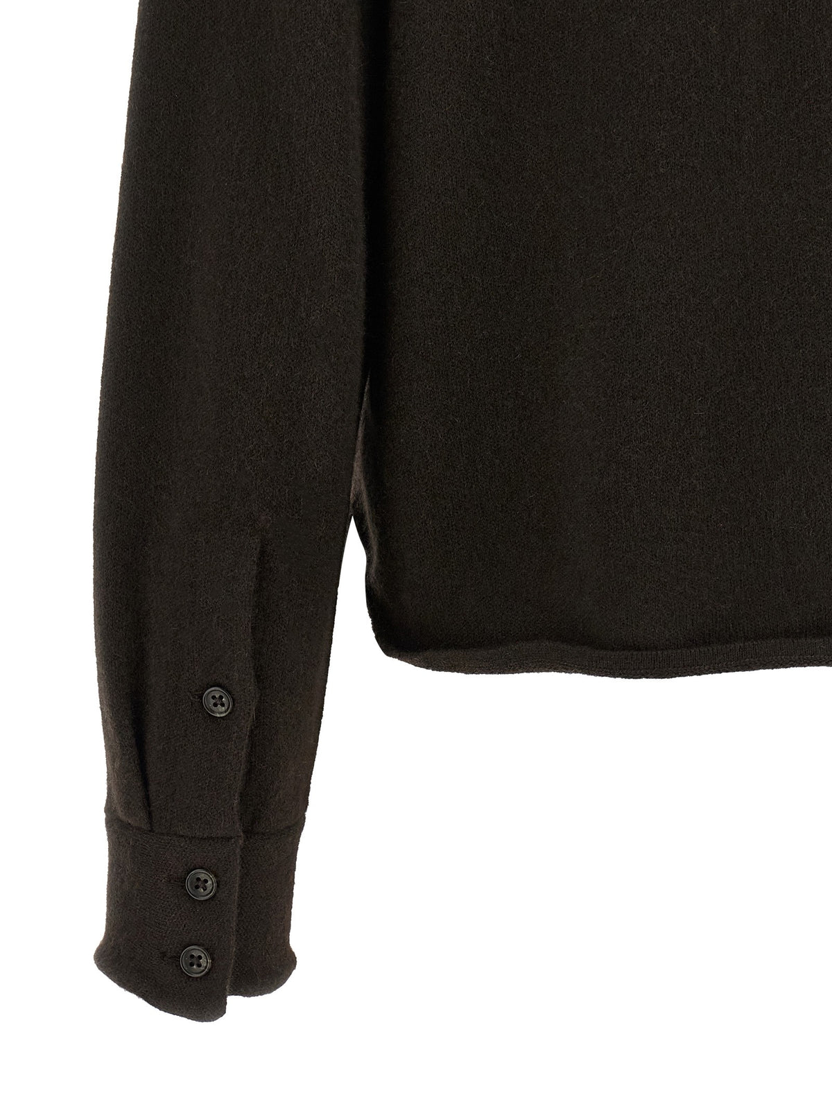 Guest In Residence Cropped Western Shirt Brown, view 4