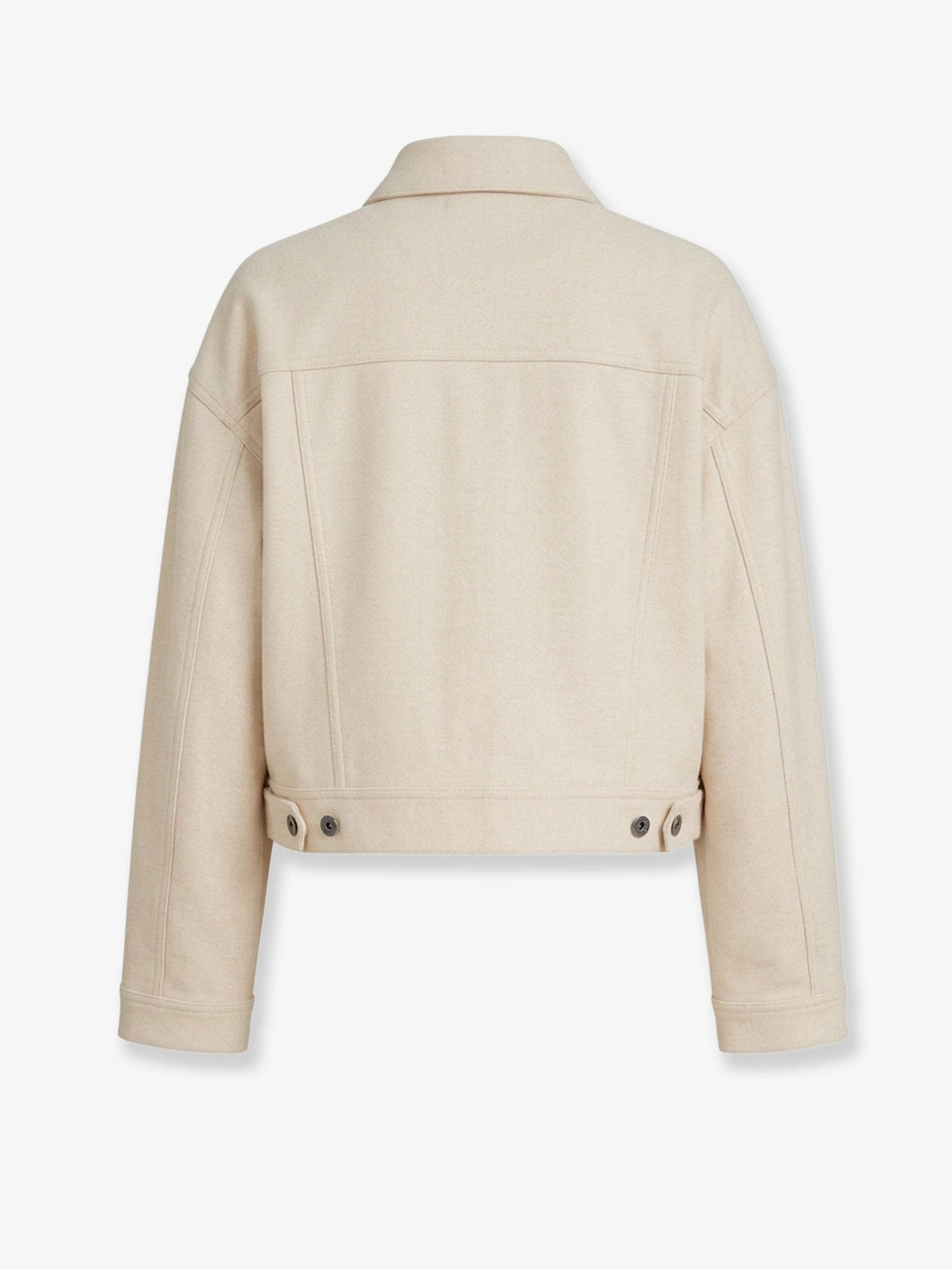 Brunello Cucinelli Women's Cropped Wool Jacket Beige