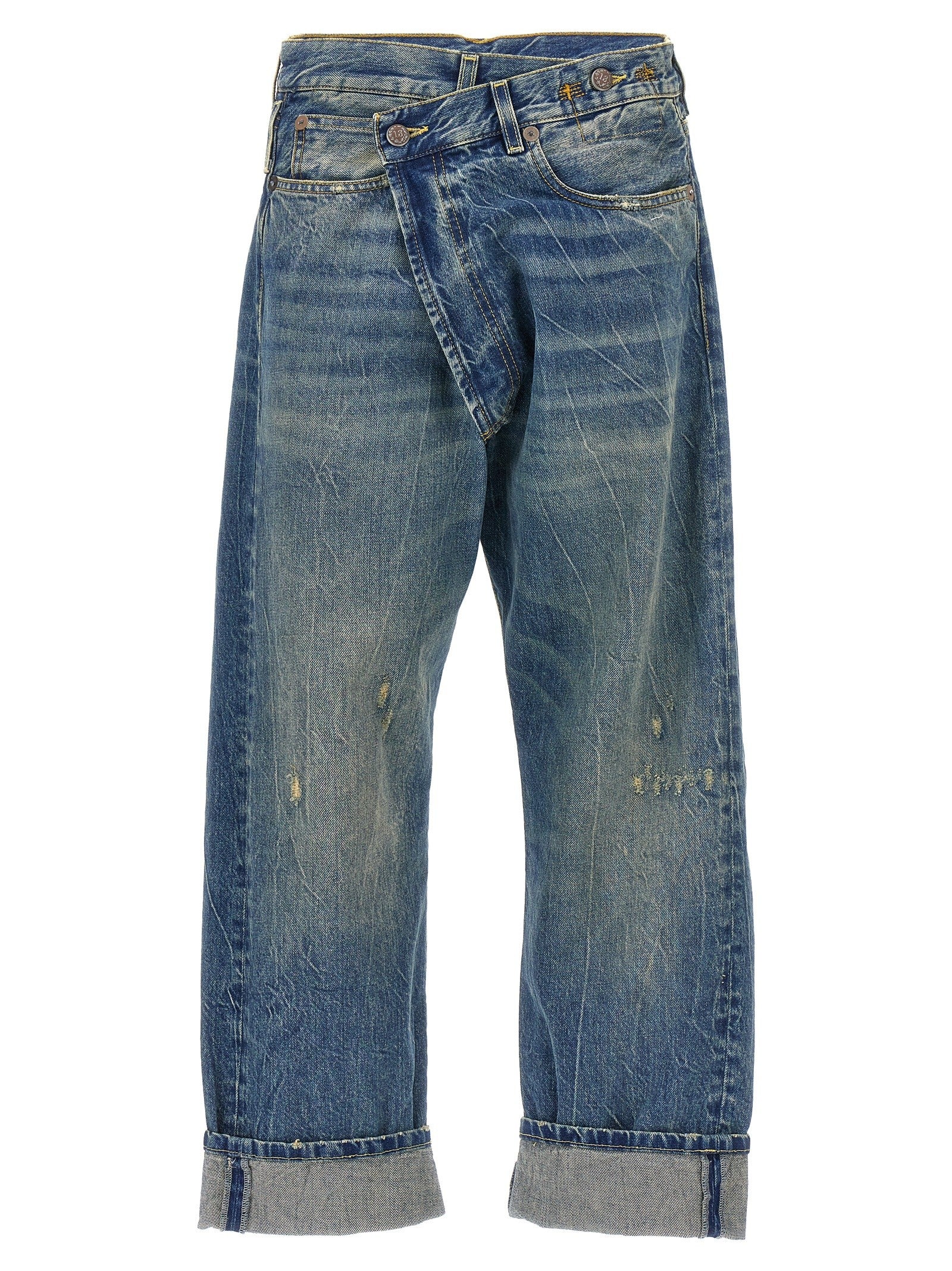 R13 Cross over Jeans Blue