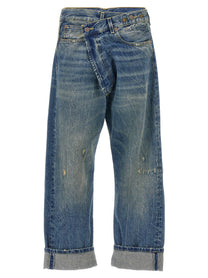 R13 Cross over Jeans Blue