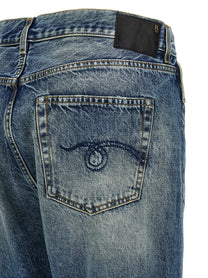 R13 Cross over Jeans Blue