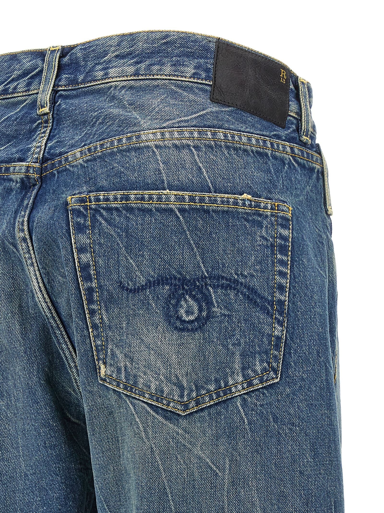 R13 Cross over Jeans Blue
