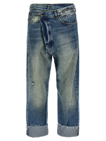 R13 Cross over Jeans Blue