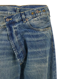 R13 Cross over Jeans Blue