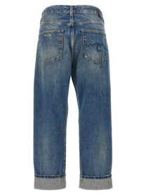 R13 Cross over Jeans Blue