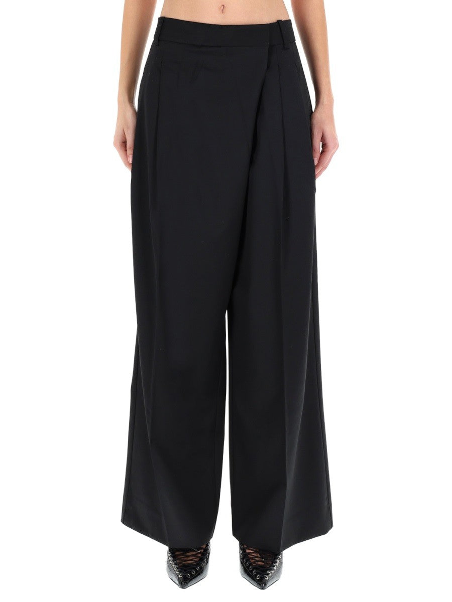Ganni Women's Cross over Pants Black