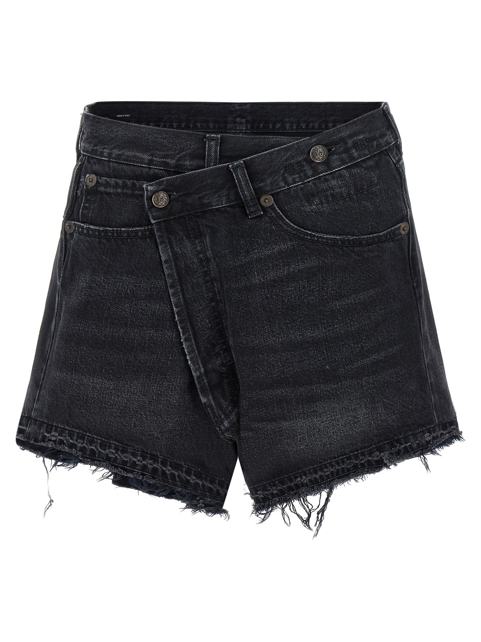 R13 Cross over Shorts Black