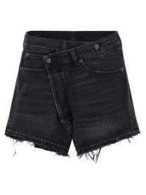 R13 Cross over Shorts Black