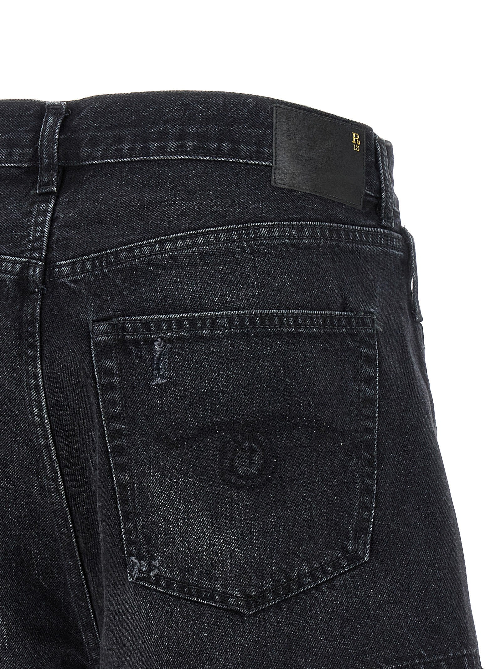 R13 Cross over Shorts Black