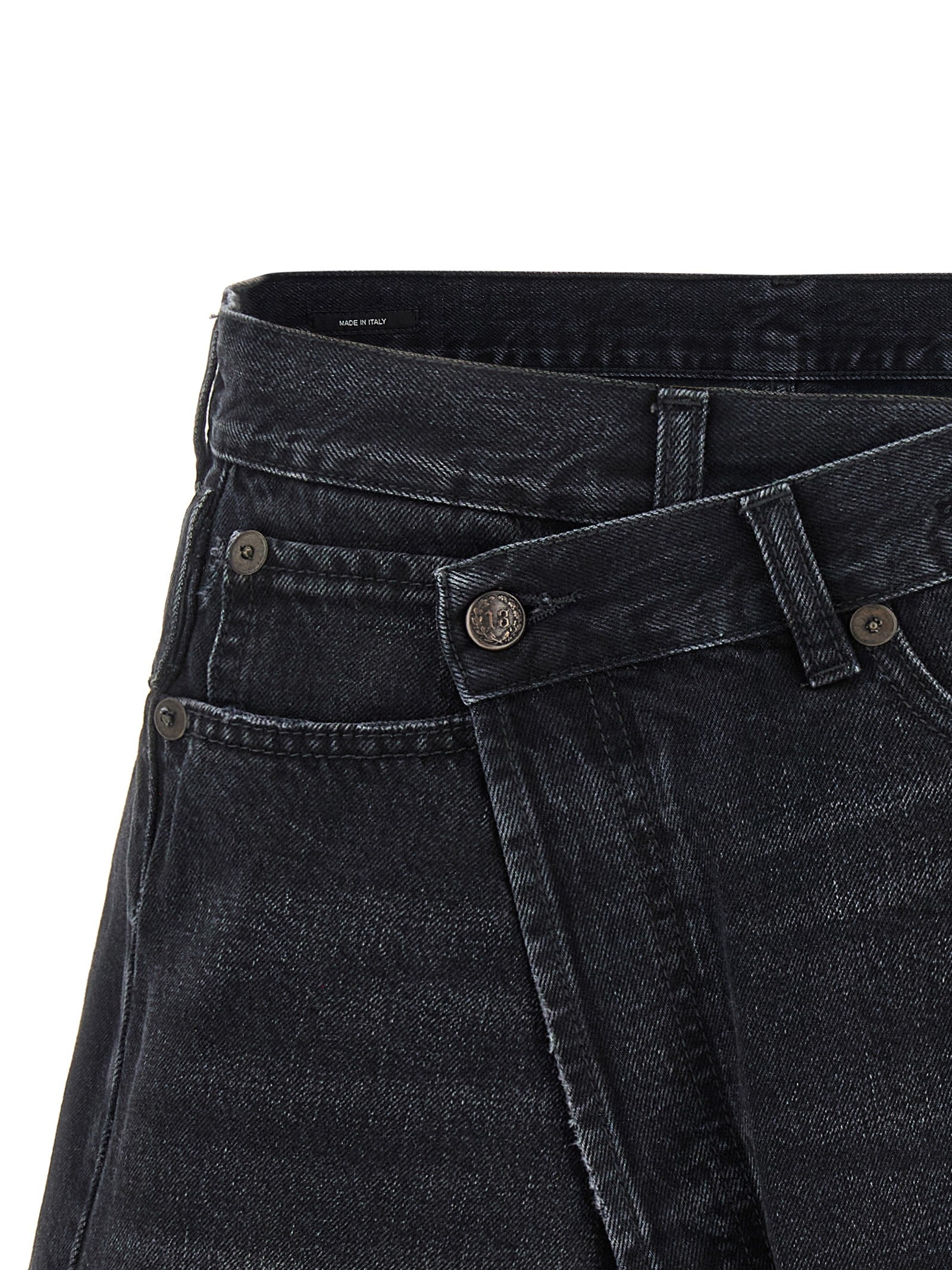 R13 Cross over Shorts Black
