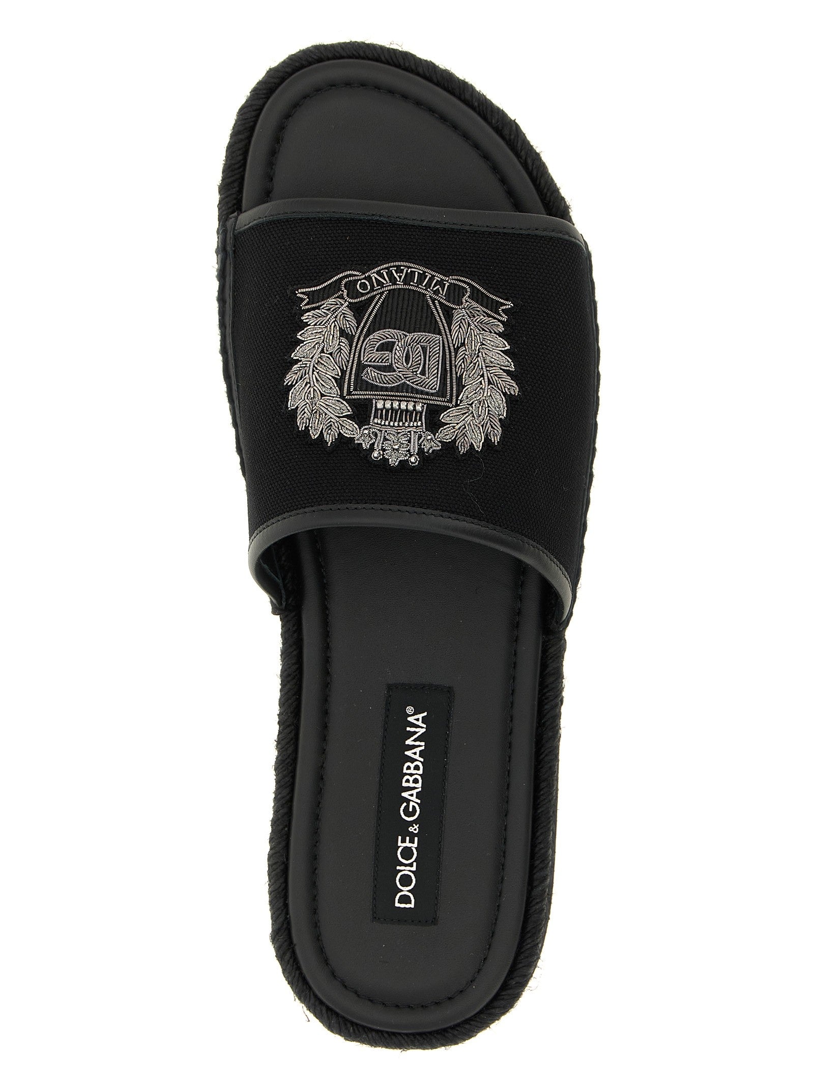 Dolce &amp; Gabbana Cross Stitch Espadrilles Black