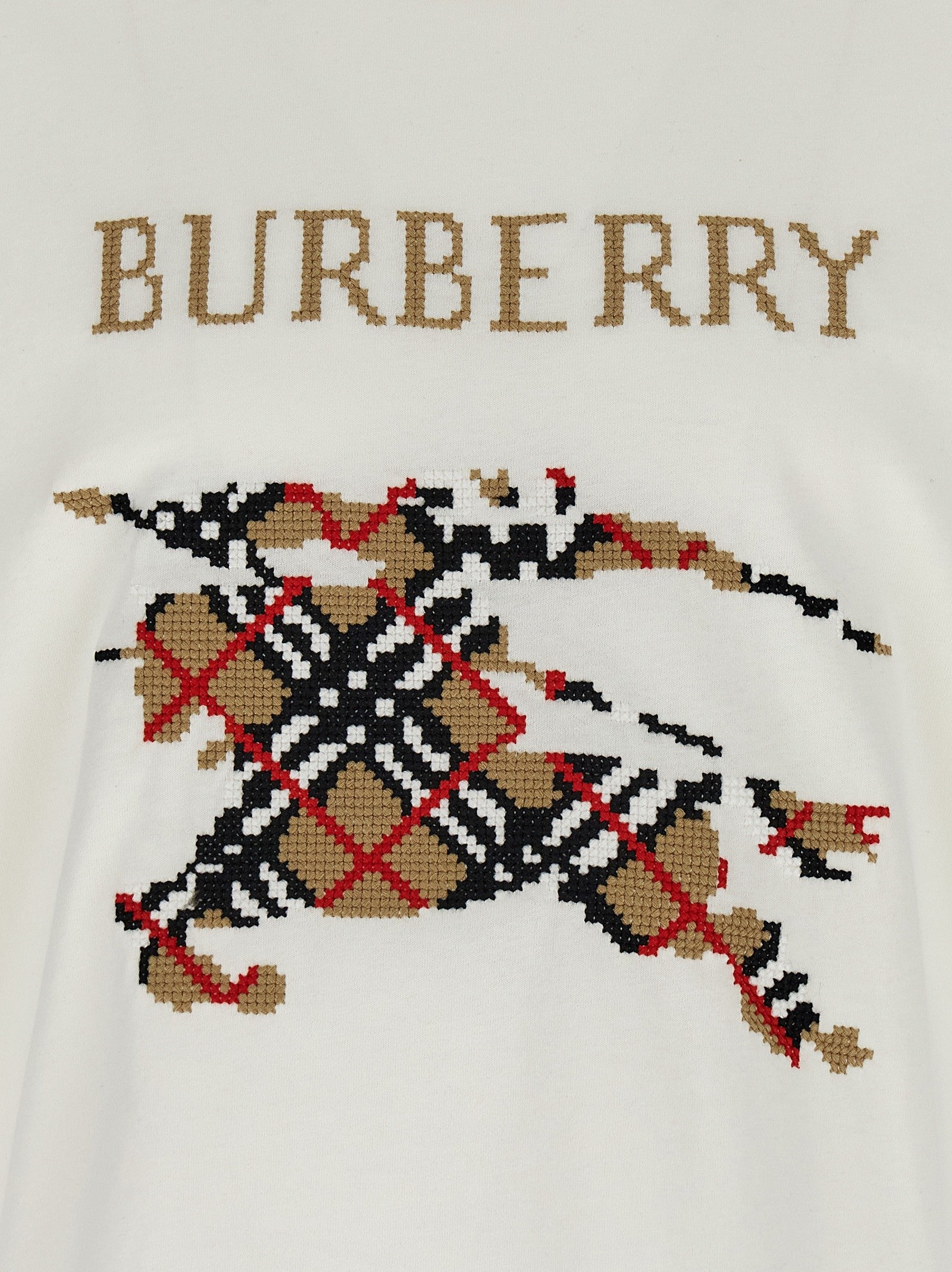 Burberry Cross Stitch Shirt White