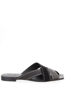 Tod's Women's Cross Strap Sandal Black