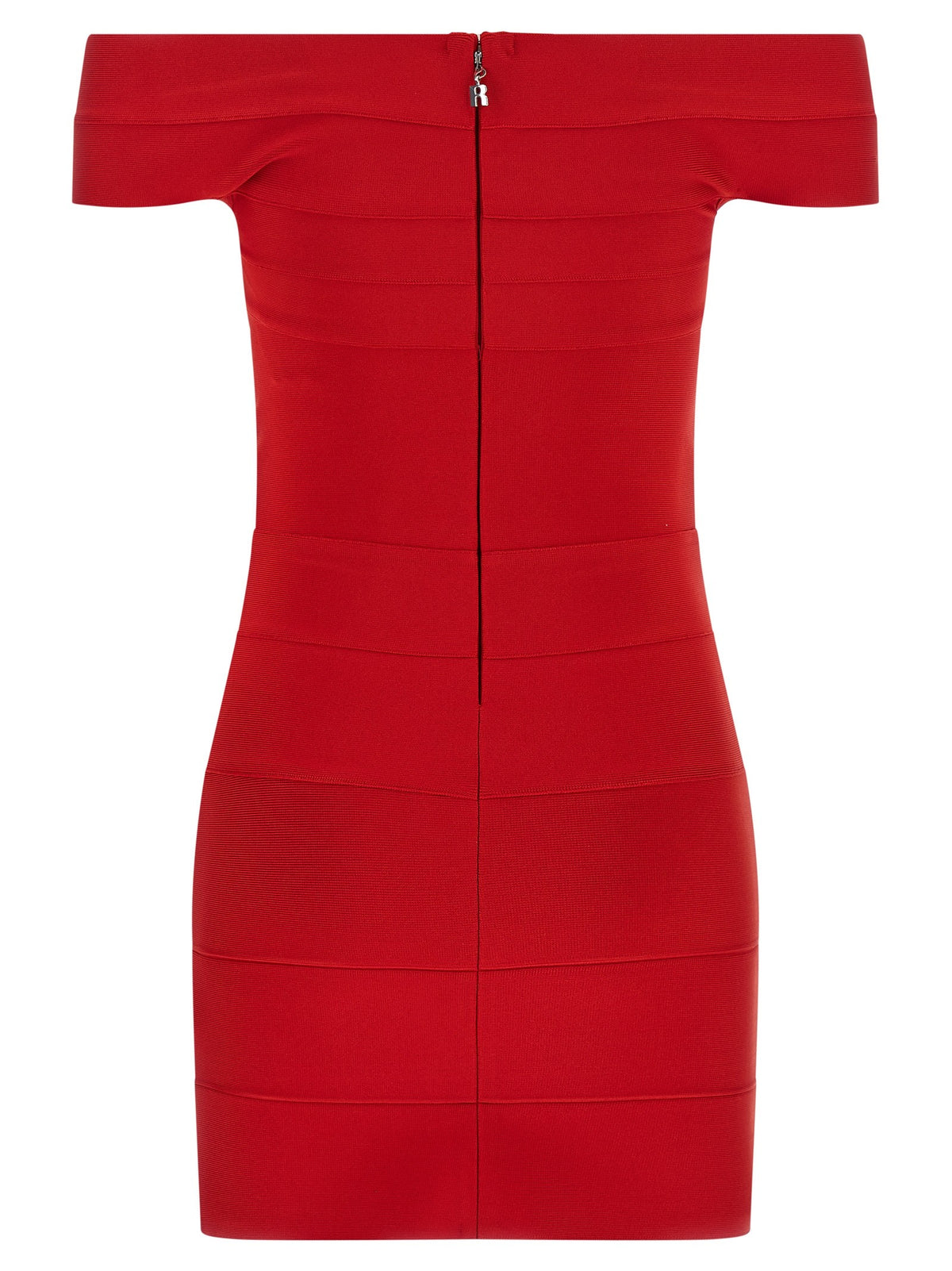 ROTATE Birger Christensen Crossed Band Dress Red, view 2