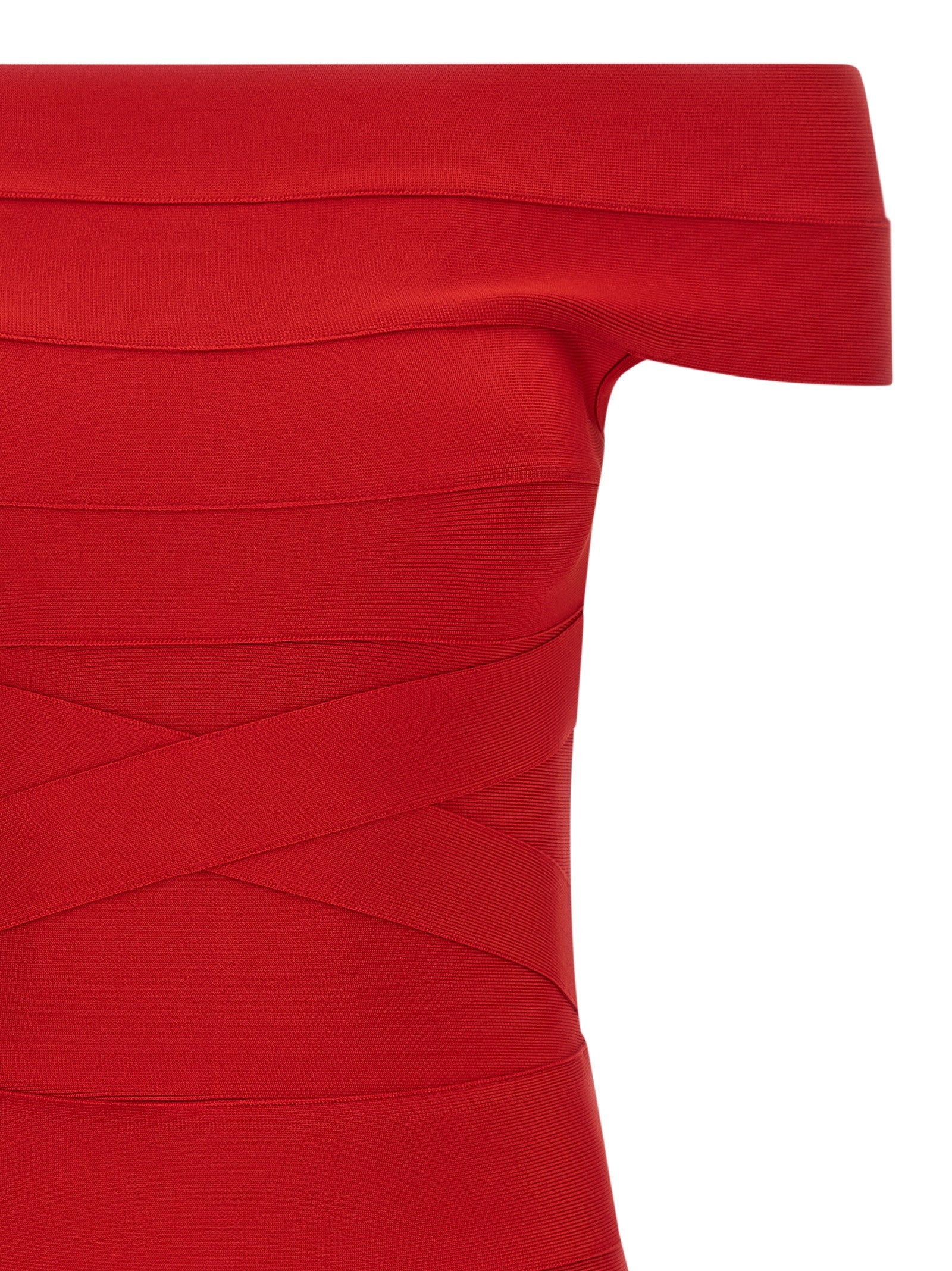 ROTATE Birger Christensen Crossed Band Dress Red