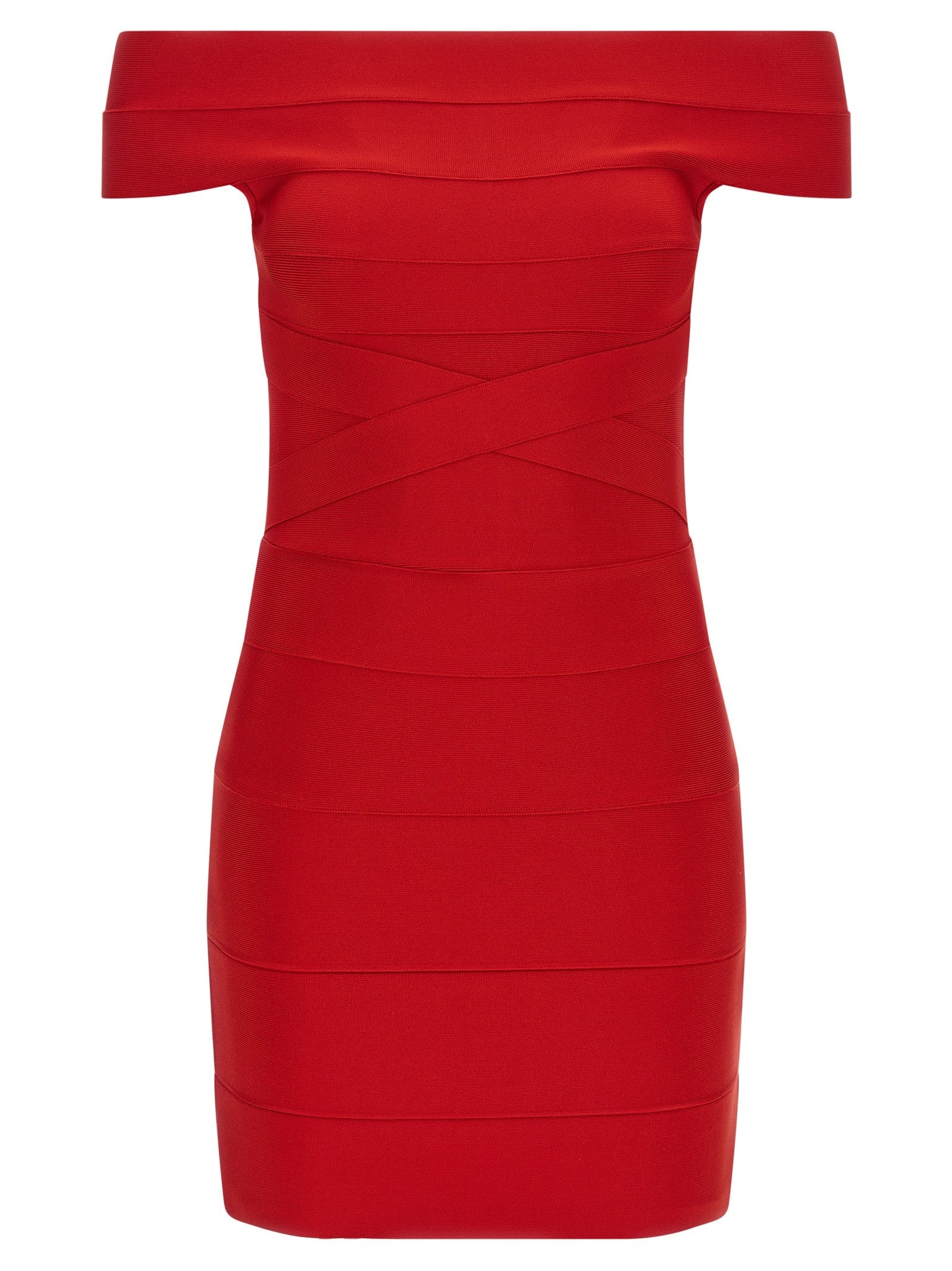ROTATE Birger Christensen Crossed Band Dress Red