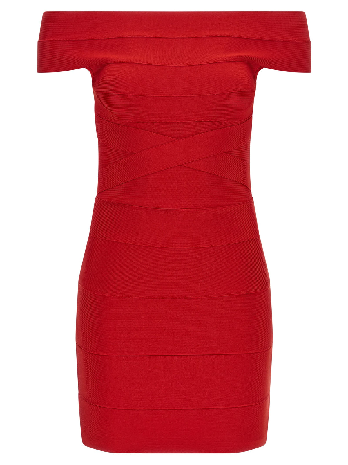 ROTATE Birger Christensen Crossed Band Dress Red