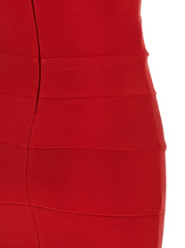 ROTATE Birger Christensen Crossed Band Dress Red