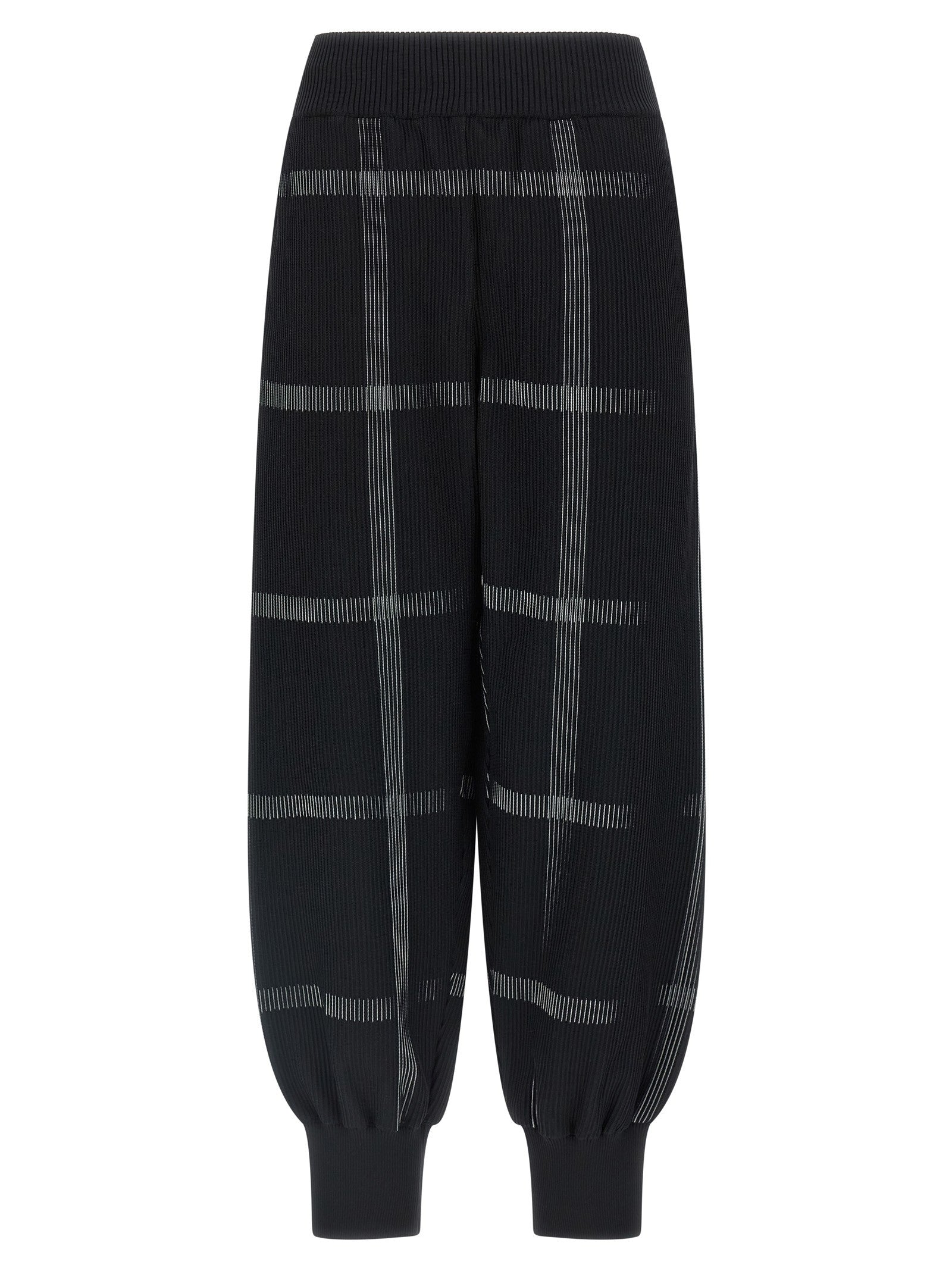 Pleats Please Issey Miyake Crossing Knit Pants Black