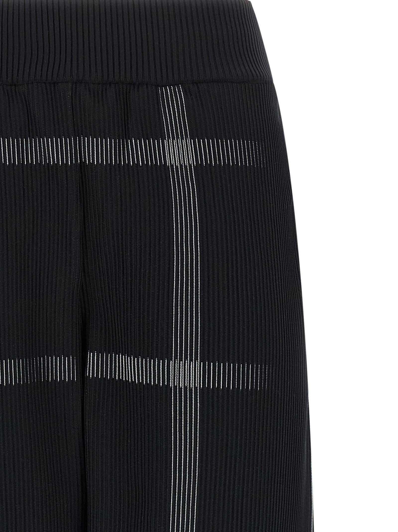 Pleats Please Issey Miyake Crossing Knit Pants Black