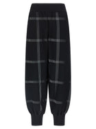Pleats Please Issey Miyake Crossing Knit Pants Black