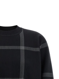 Pleats Please Issey Miyake Crossing Knit Sweater Black