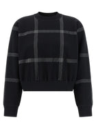 Pleats Please Issey Miyake Crossing Knit Sweater Black