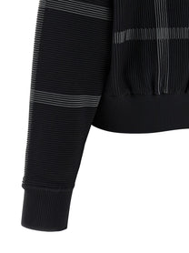Pleats Please Issey Miyake Crossing Knit Sweater Black