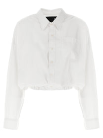 R13 Crossover Bubble Shirt White